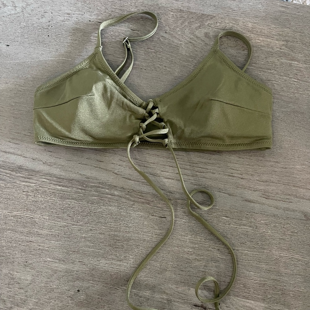 Olive green bathing suit top h & m